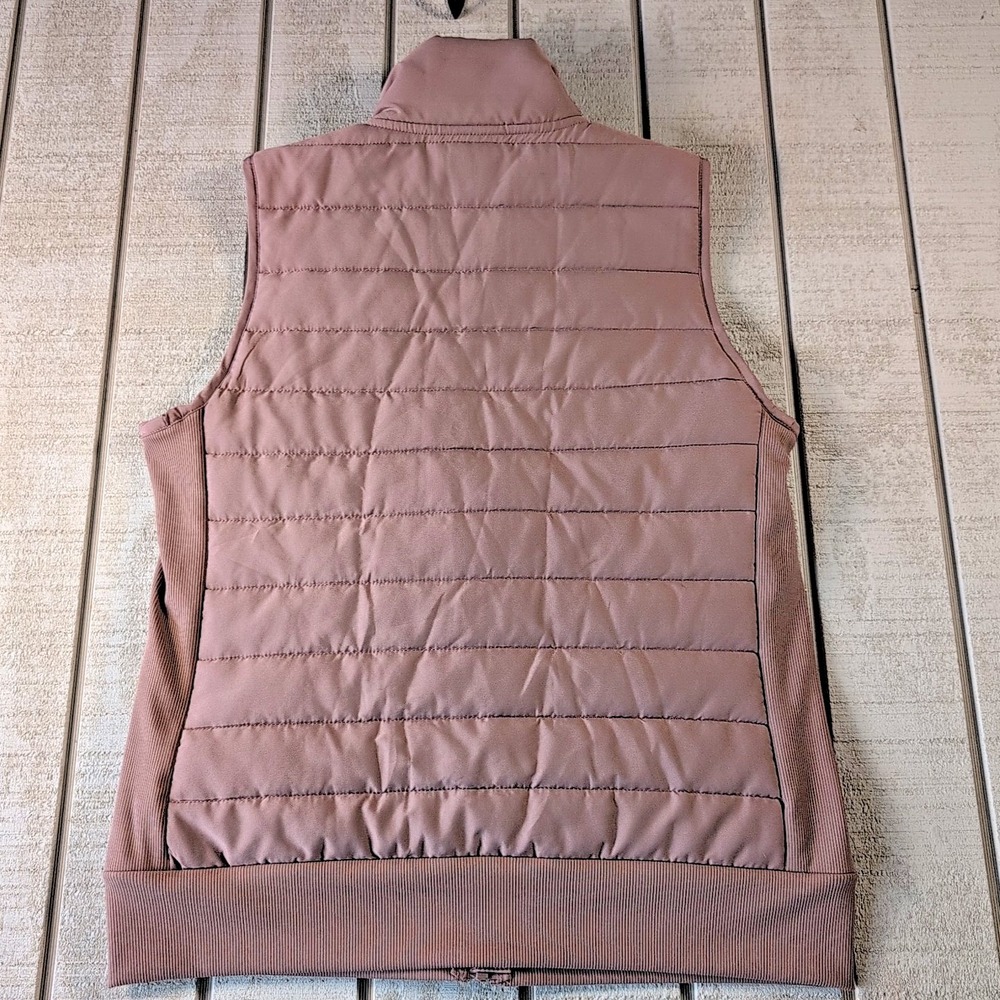 Reebok Puffer Vest Women's S Petite Brown Quilted Insulated Sleeveless - Jacket - Picture 8 of 8